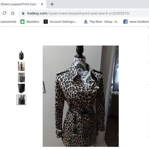 Joan Rivers Leopard Print Rain Jacket (M)